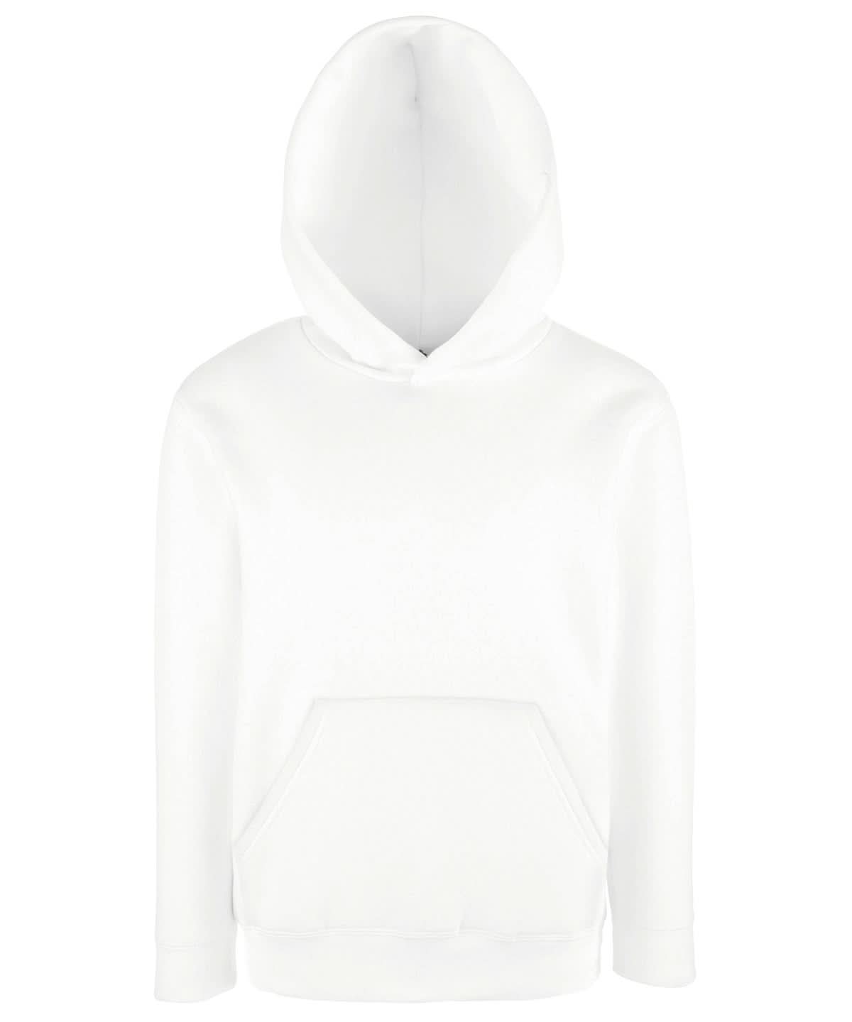 Fruit of the Loom Fruit Of The Loom Kids Classic Hooded Sweatshirt SS273 - White - Customisable Sweatshirts