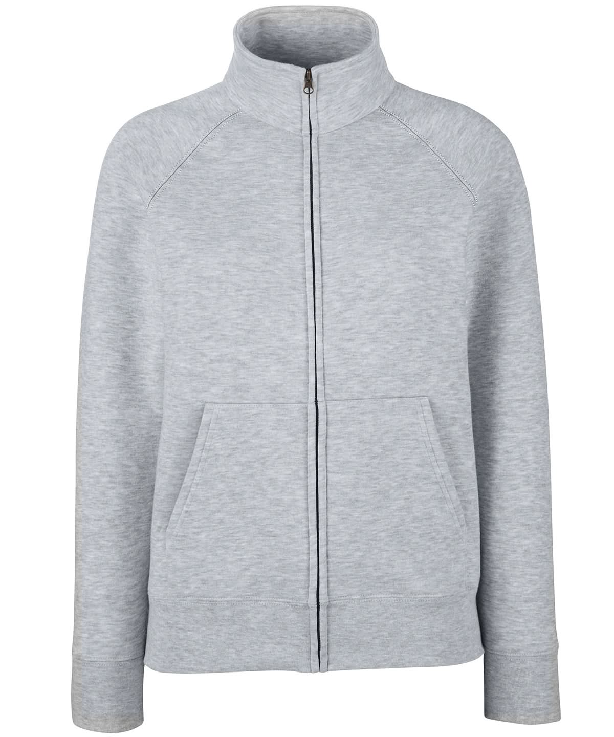 Fruit of the Loom Fruit Of The Loom WomenS Premium 7030 Sweatshirt Jacket SS310 - Heather Grey - Customisable Jackets