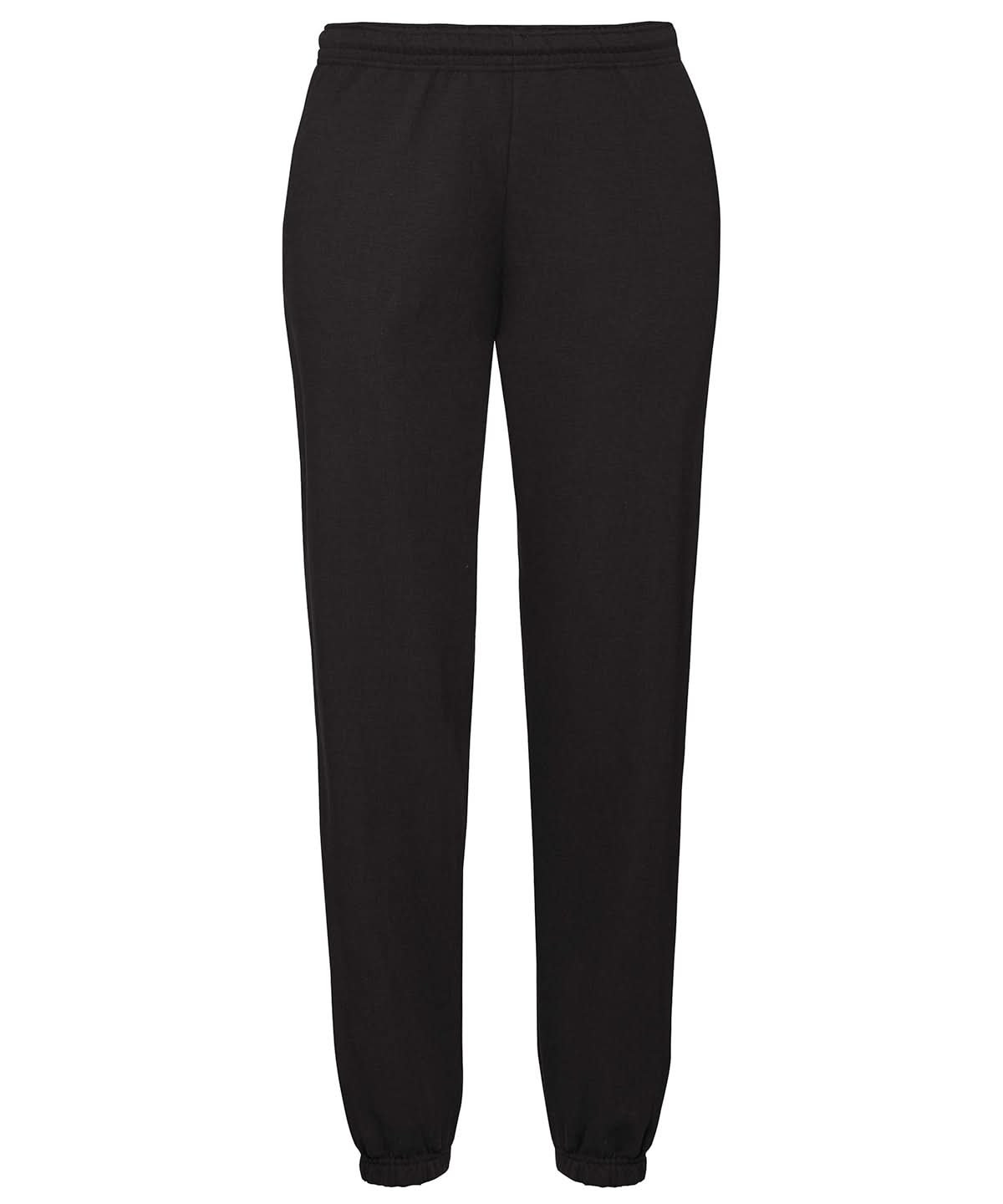 Fruit of the Loom Classic 8020 Elasticated Sweatpants SS405 - Black - Customisable Shorts