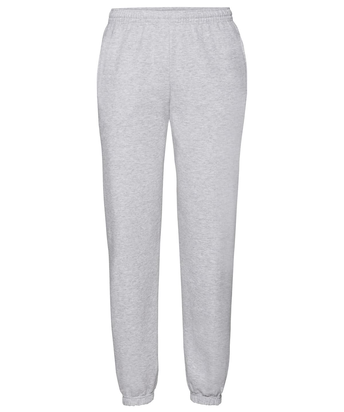 Fruit of the Loom Classic 8020 Elasticated Sweatpants SS405 - Heather Grey - Customisable Shorts