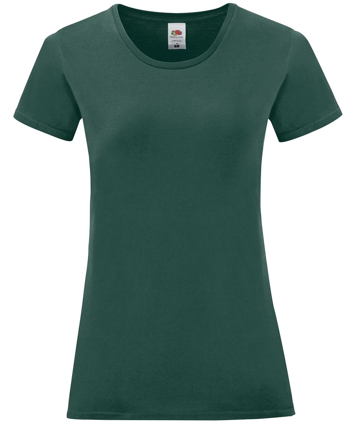 Fruit of the Loom Fruit Of The Loom Womens Iconic T SS432 - Forest Green 2XL - Customisable T-Shirts
