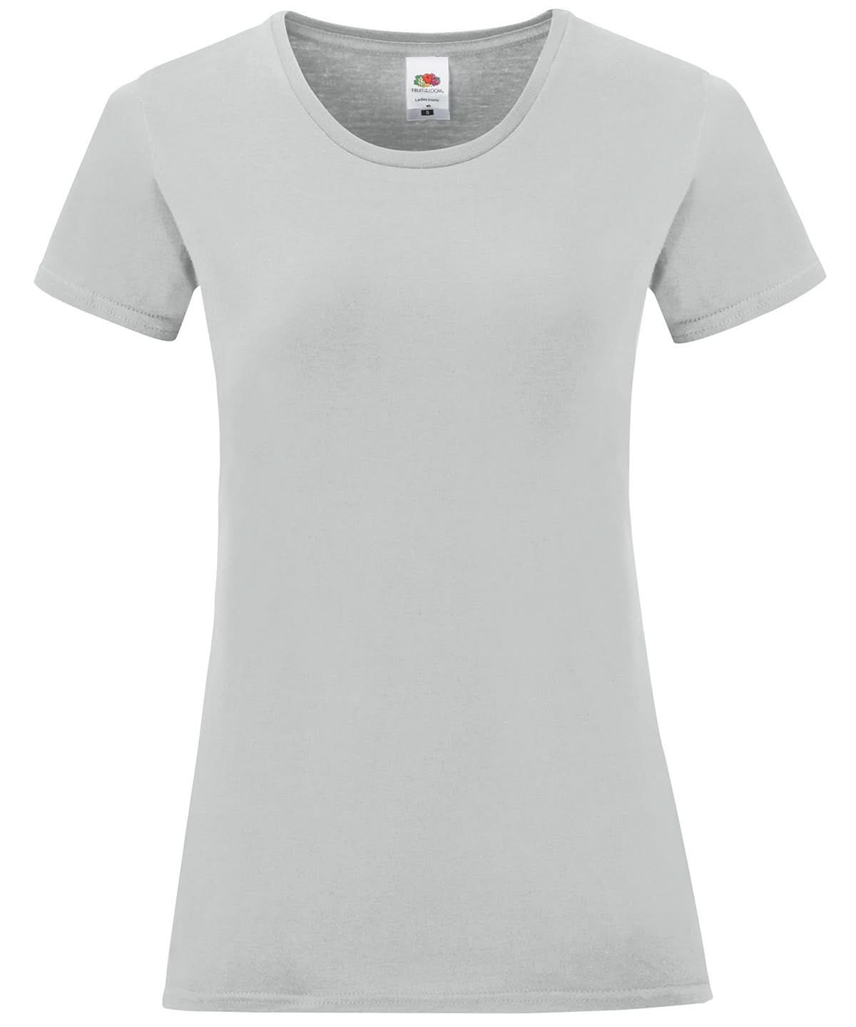 Fruit of the Loom Fruit Of The Loom Womens Iconic T SS432 - Zinc S - Customisable T-Shirts