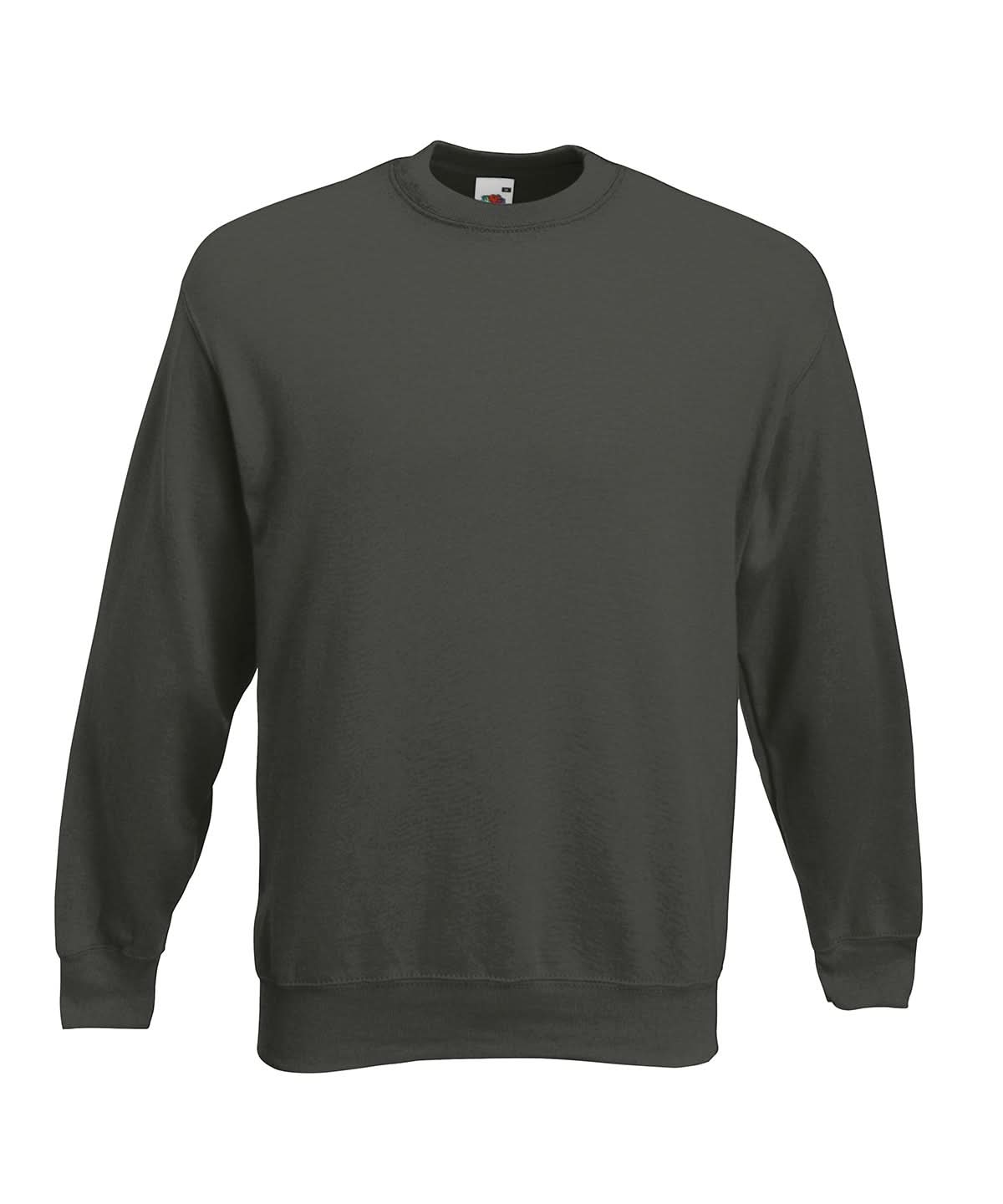Fruit of the Loom Fruit Of The Loom Premium 7030 Set In Sweatshirt SS800 - Charcoal - Customisable Sweatshirts