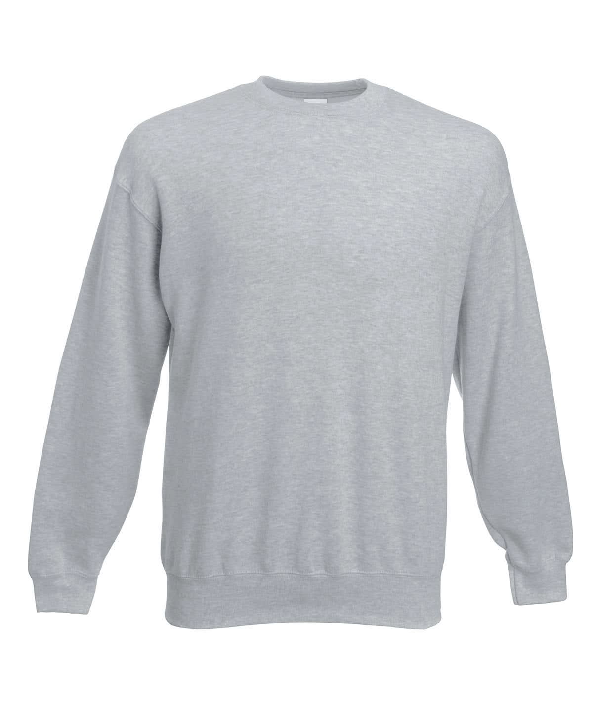 Fruit of the Loom Fruit Of The Loom Premium 7030 Set In Sweatshirt SS800 - Heather Grey - Customisable Sweatshirts