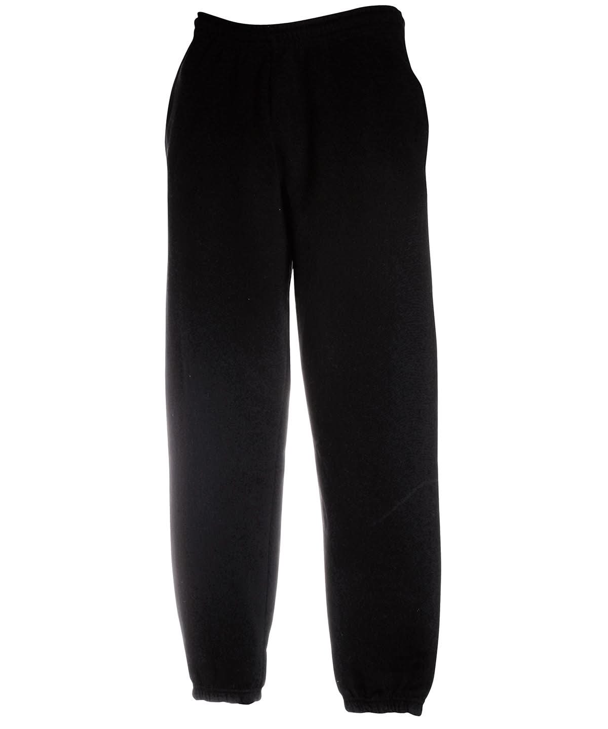 Fruit of the Loom Fruit Of The Loom Premium 7030 Elasticated Sweatpants SS805 - Black - Customisable Shorts