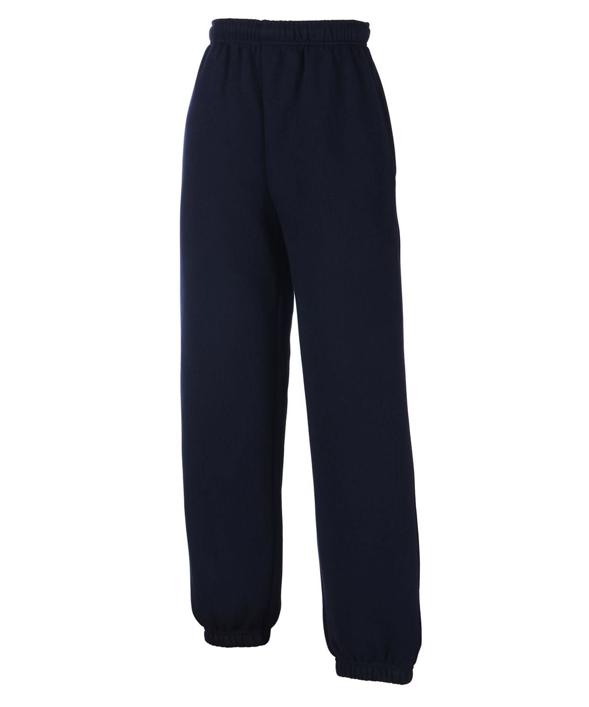 Fruit of the Loom Fruit Of The Loom Kids Premium Elasticated Cuff Jog Pants SS823 - Deep Navy - Customisable Shorts