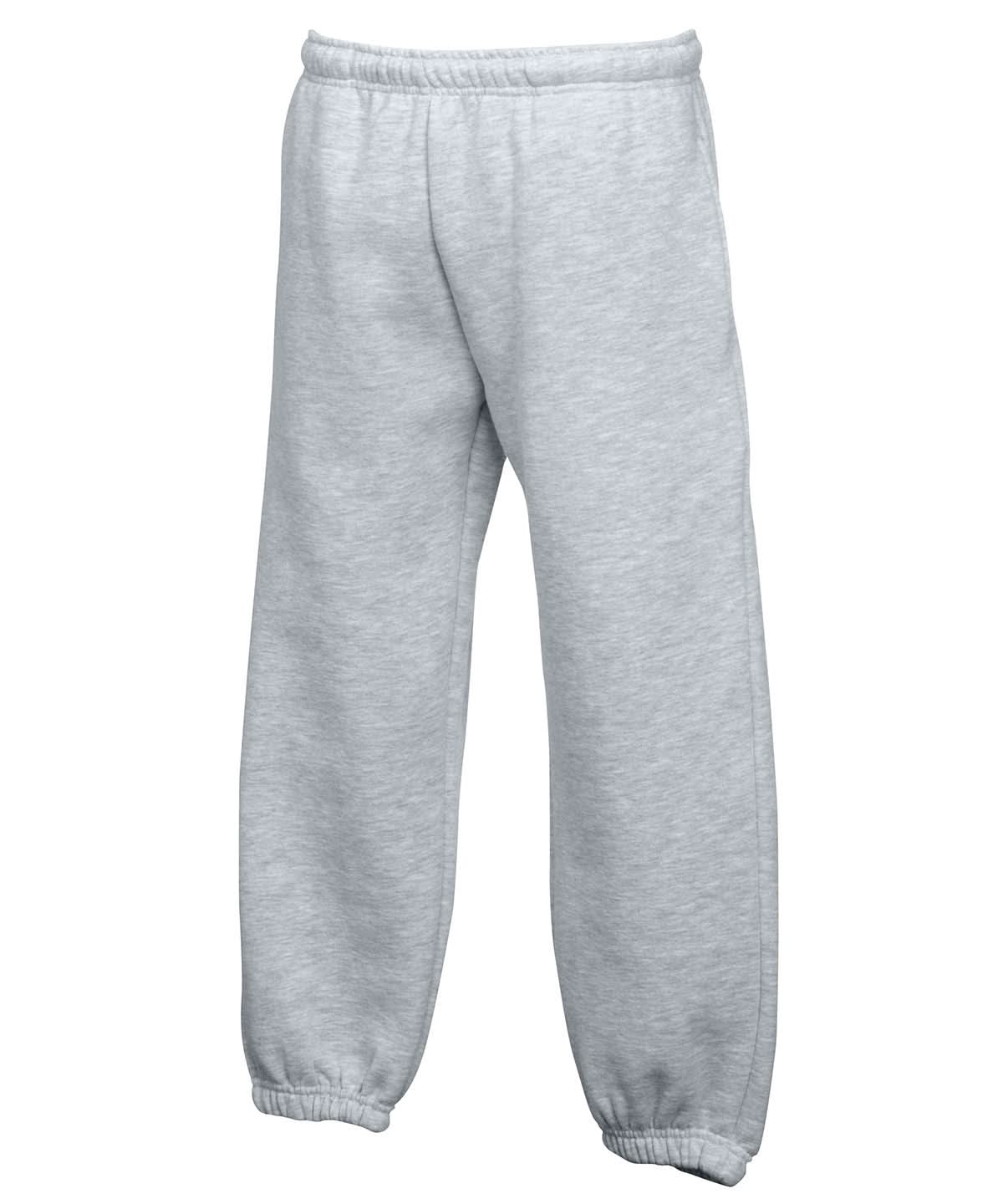 Fruit of the Loom Fruit Of The Loom Kids Premium Elasticated Cuff Jog Pants SS823 - Heather Grey - Customisable Shorts