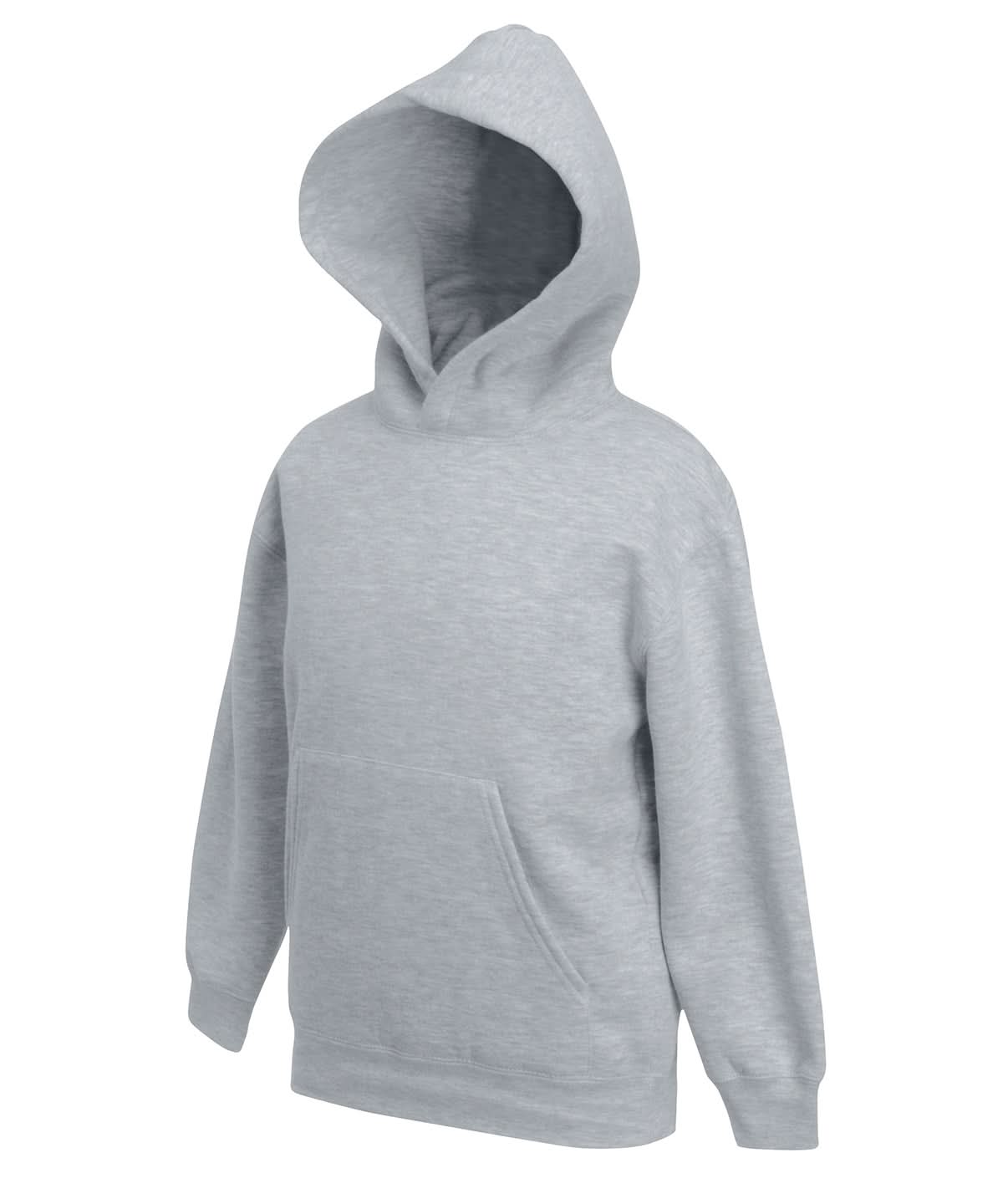 Fruit of the Loom Fruit Of The Loom Kids Premium Hooded Sweatshirt SS873 - Heather Grey - Customisable Sweatshirts