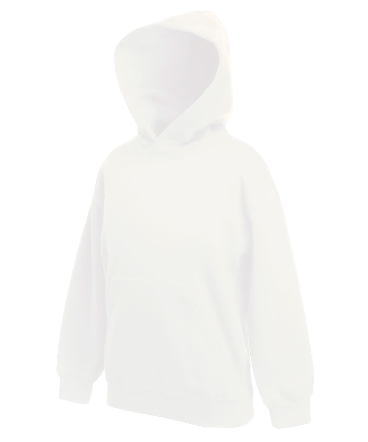 Fruit of the Loom Fruit Of The Loom Kids Premium Hooded Sweatshirt SS873 - White - Customisable Sweatshirts