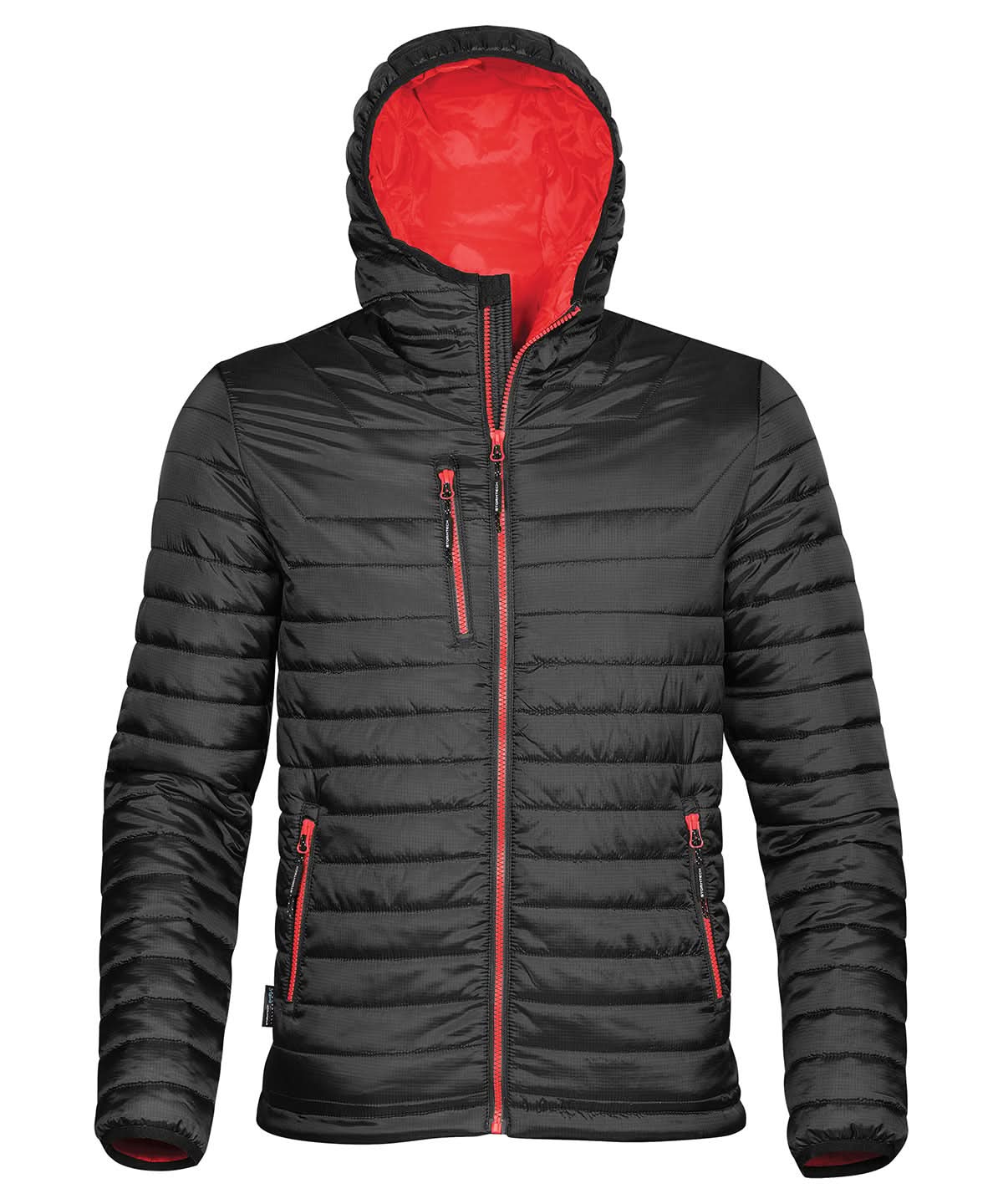 Stormtech Gravity Thermal Shell ST803 - Black True Red - Customisable Softshell Jacket