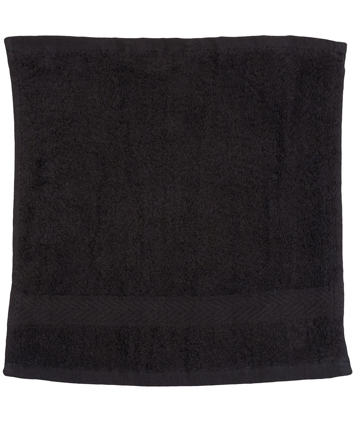 Towel City Luxury range face cloth TC001 - Black One size - Customisable Towels
