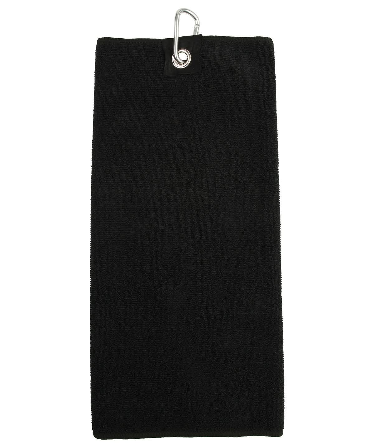 Towel City Microfibre golf towel TC019 - Black One size - Customisable Towels