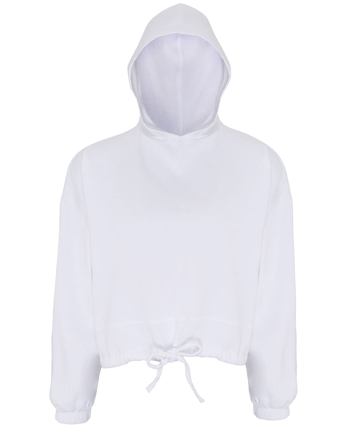 TriDri Tridri WomenS Cropped Oversize Hoodie TR085 - White - Customisable Hoodies