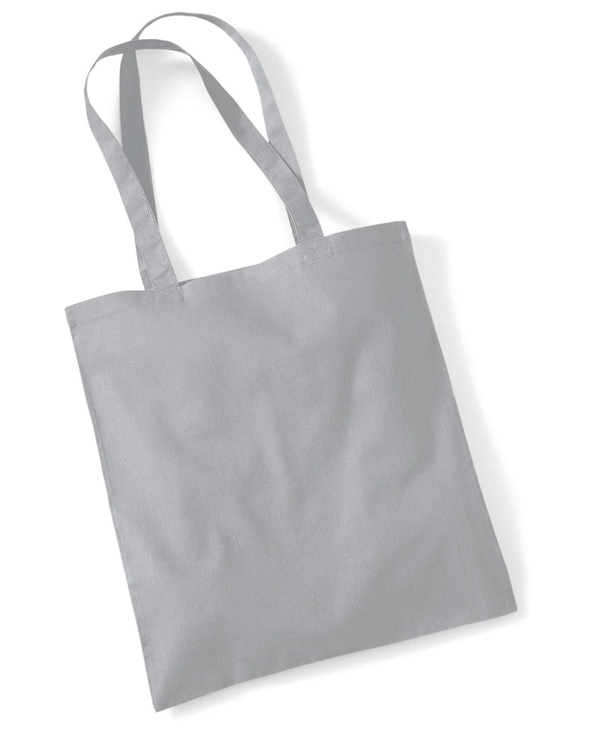 Westford Mill Bag For Life Long Handles WM101 - Pure Grey One size - Customisable Bags