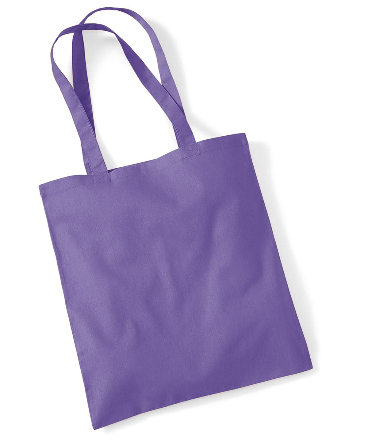 Westford Mill Bag For Life Long Handles WM101 - Violet One size - Customisable Bags