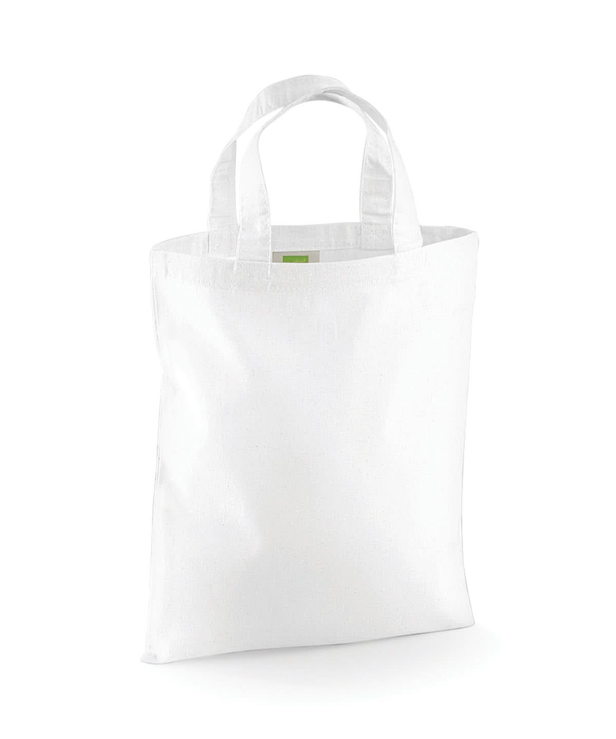 Westford Mill Mini Bag For Life WM104 - White One size - Customisable Bags