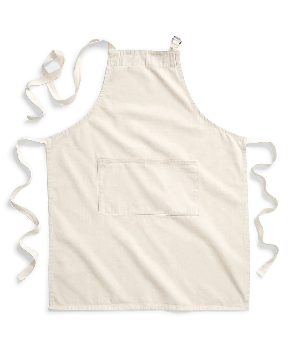 Westford Mill Fairtrade cotton adult craft apron WM364 - Natural One Size - Customisable Apron