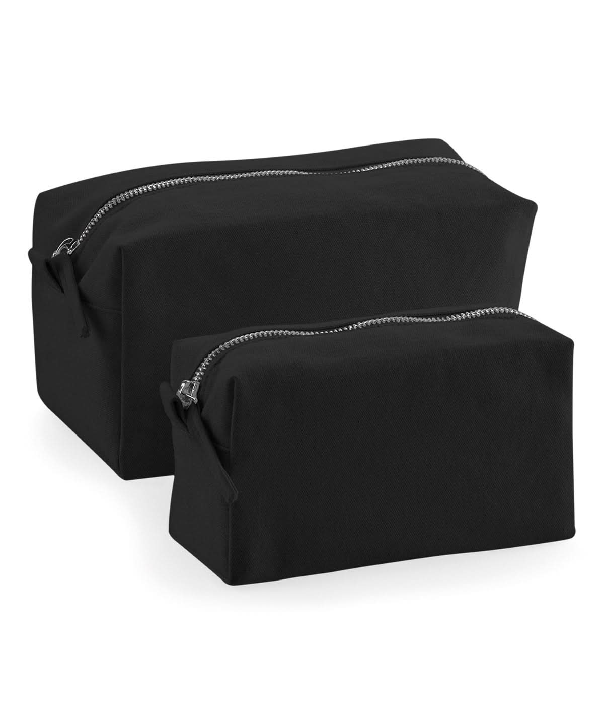 Westford Mill Canvas Accessory Case WM552 - Black - Customisable Bags