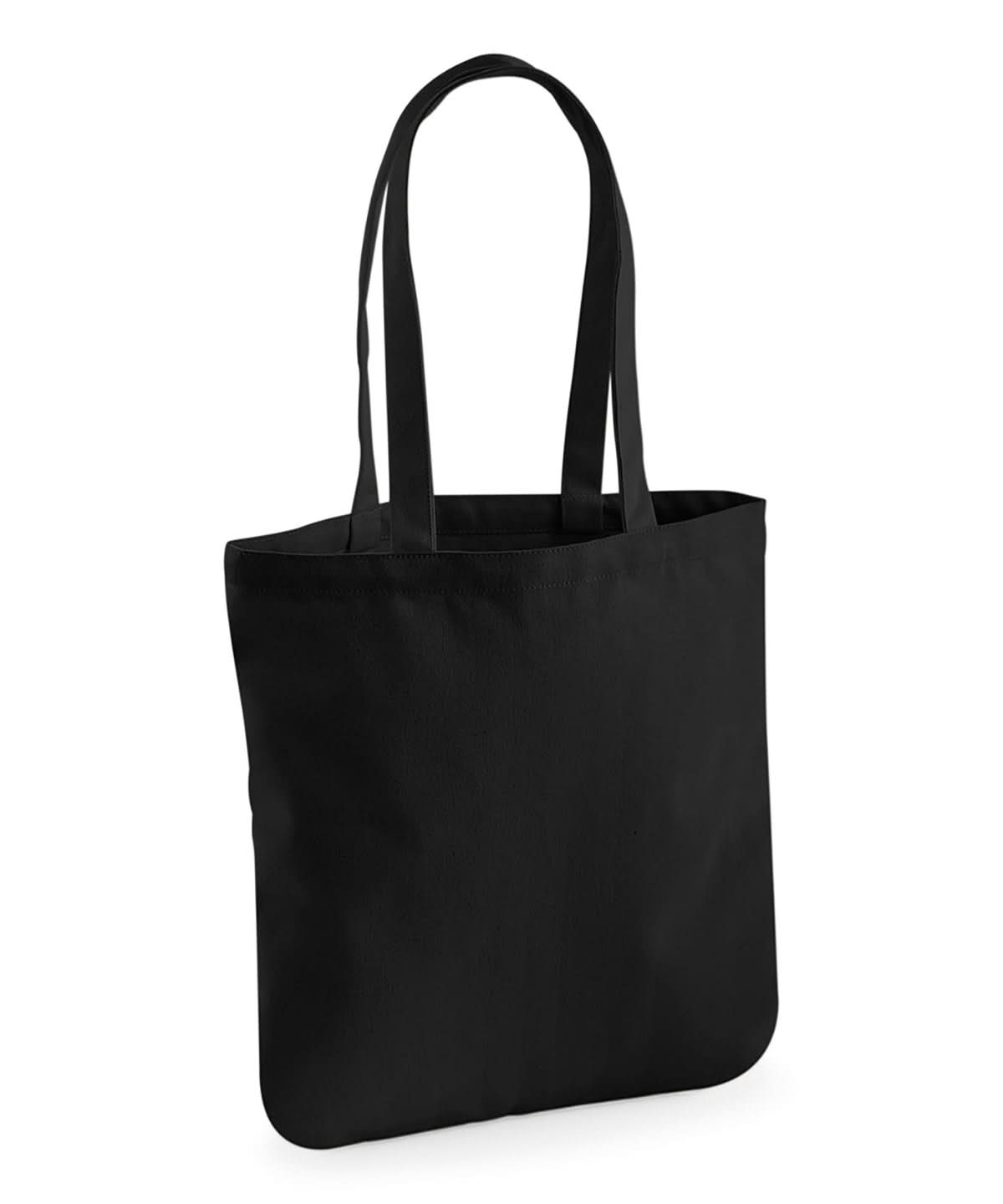 Westford Mill Earthaware Organic Spring Tote WM821 - Black One size - Customisable Bags