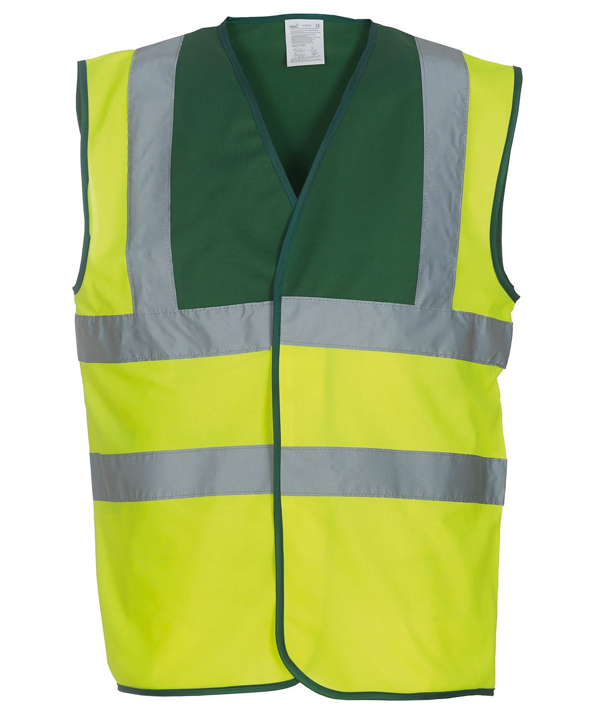 Yoko Hi vis 2 band and braces waistcoat HVW100 Paramedic Green Yellow YK001 - Paramedic Greenyellow - Customisable HV Vest