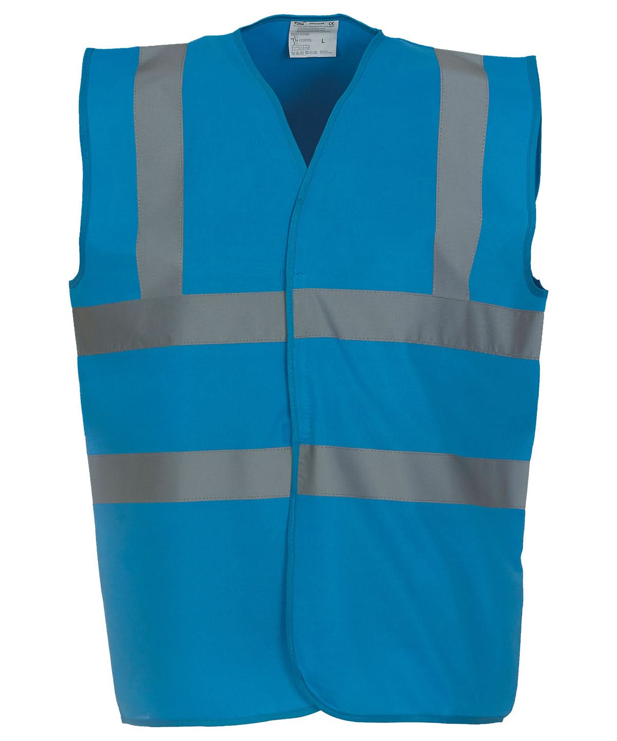 Yoko Hi vis 2 band and braces waistcoat HVW100 Sapphire YK001 - Sapphire - Customisable HV Vest