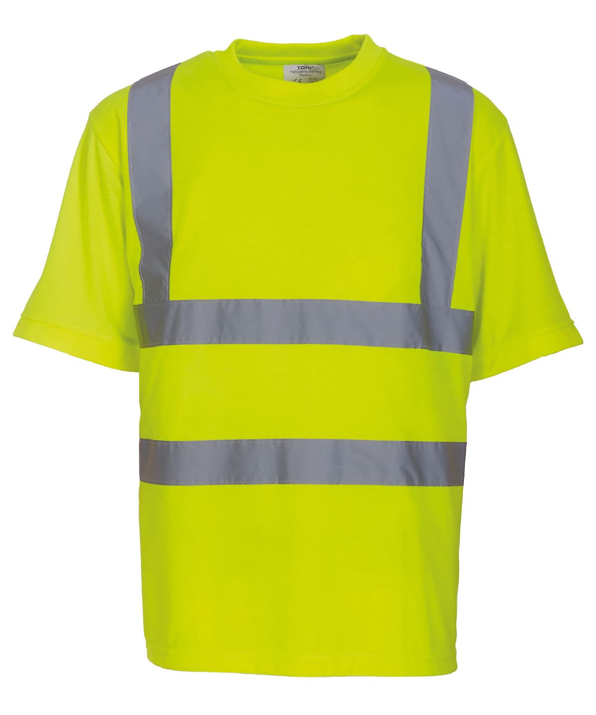 Yoko HV Short Sleeve T Shirt Hvj410 YK025 - Yellow - Customisable Hi-Vis T-Shirts