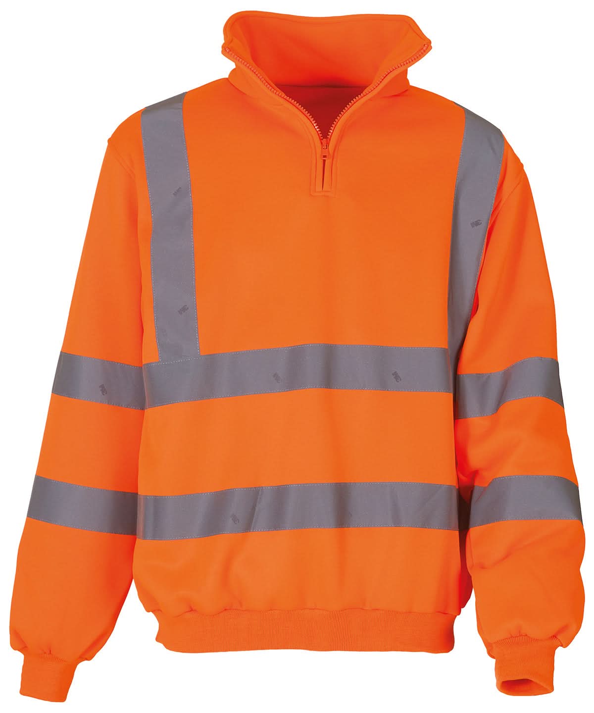 Yoko HV Zip Sweatshirt Hvk06 YK031 - Orange - Customisable Hi-Vis Sweatshirt