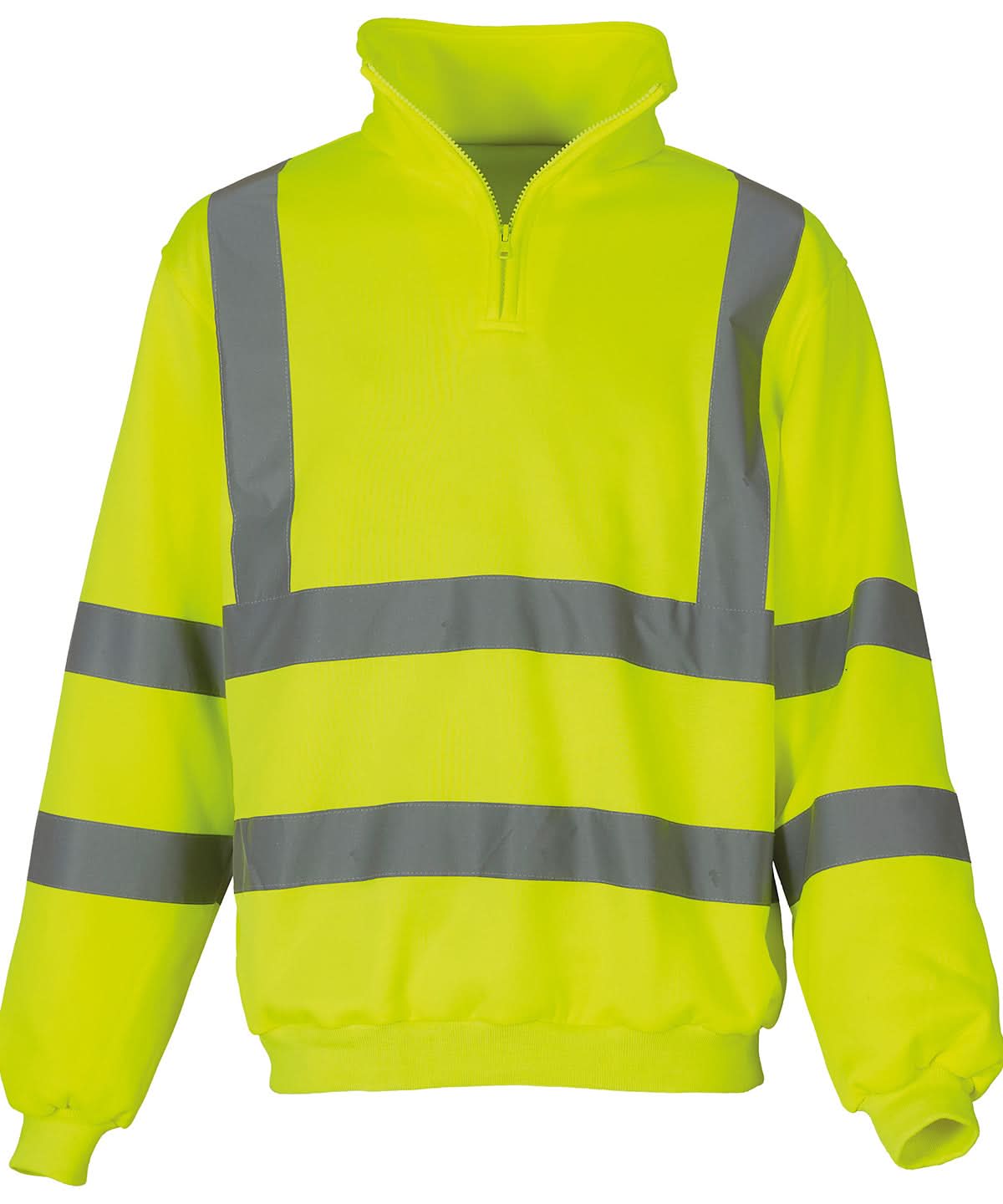 Yoko HV Zip Sweatshirt Hvk06 YK031 - Yellow - Customisable Hi-Vis Sweatshirt