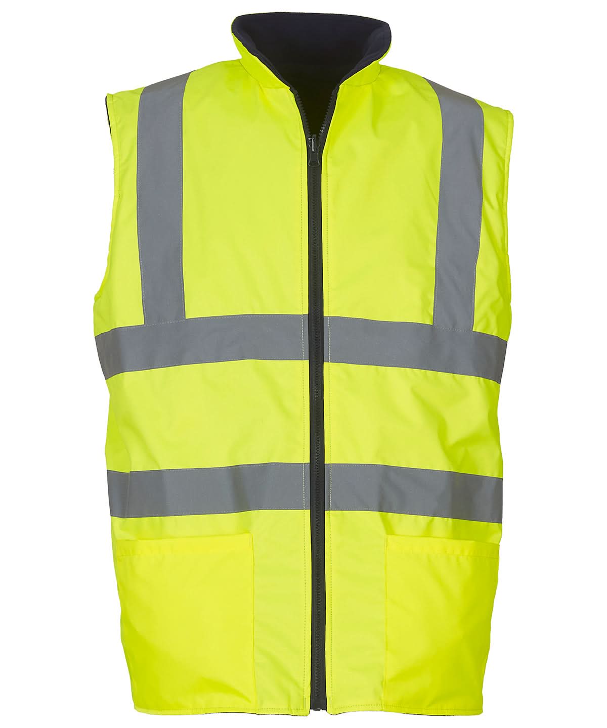 Yoko HV Reversible Fleece Bodywarmer Hv008F YK041 - Yellow - Customisable Bodywarmer