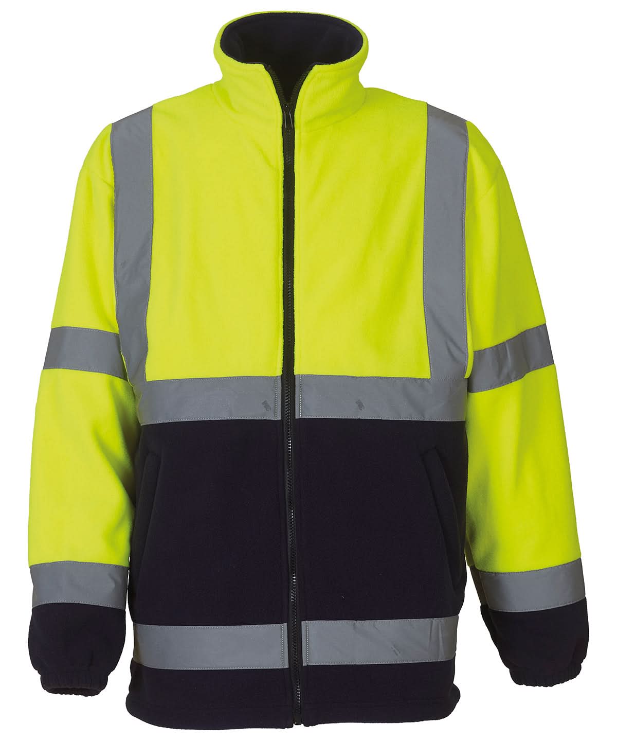 Yoko HV Heavyweight Fleece Jacket Hvk08 YK042 - Yellow Navy - Customisable Jackets