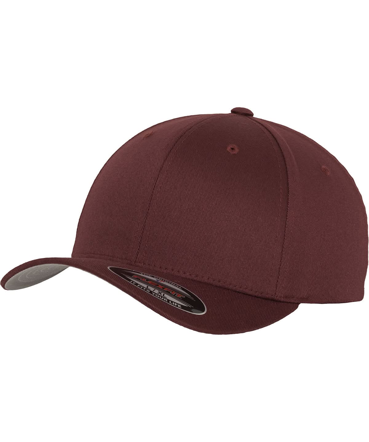Flexfit By Yupoong Flexfit Fitted Baseball Cap 6277 YP004 - Maroon - Customisable Caps