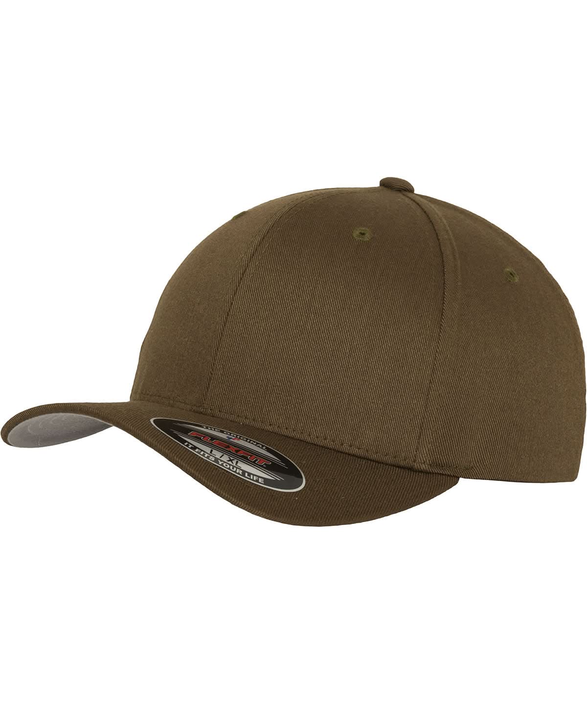Flexfit By Yupoong Flexfit Fitted Baseball Cap 6277 YP004 - olive - Customisable Caps