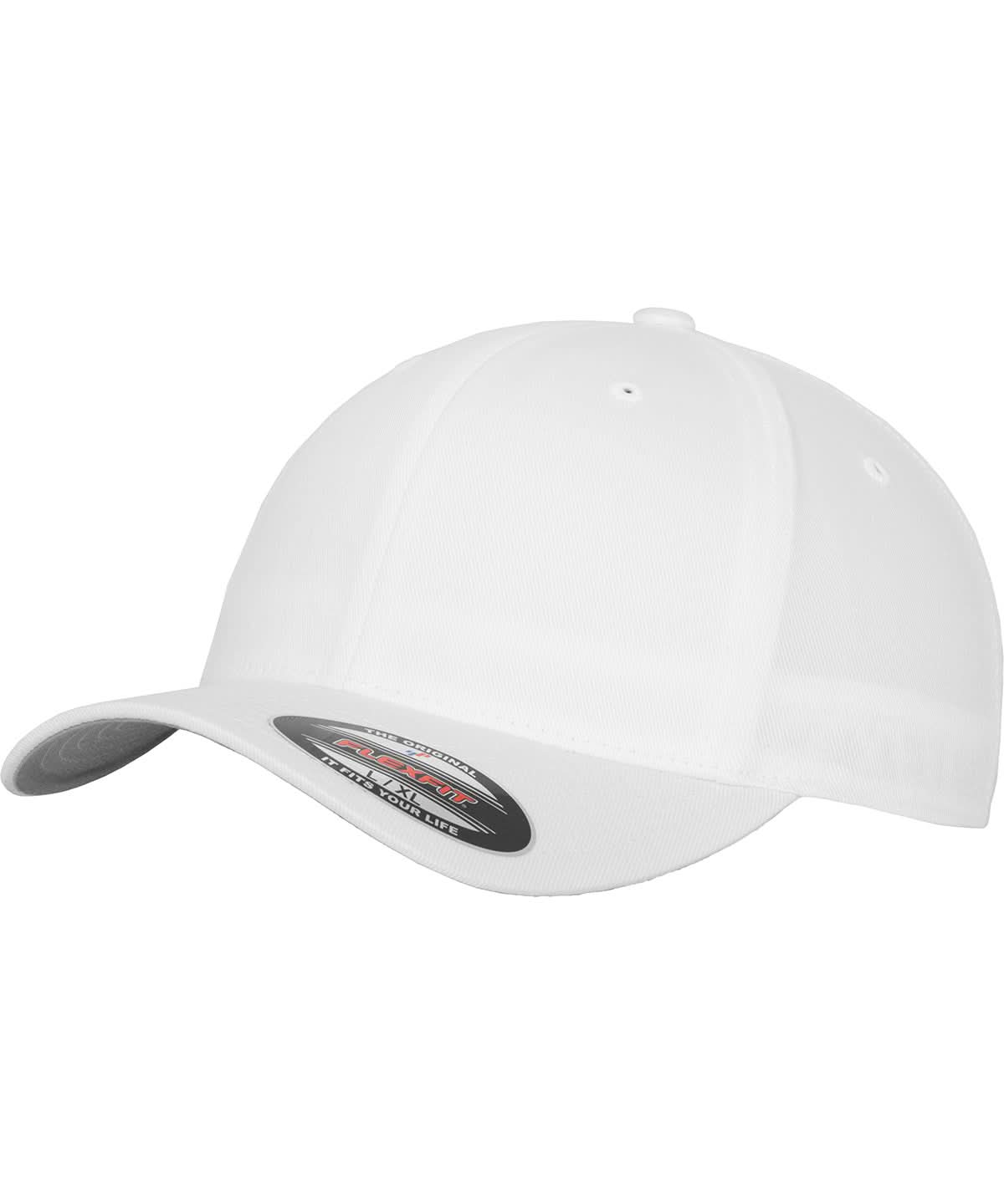 Flexfit By Yupoong Flexfit Fitted Baseball Cap 6277 YP004 - White - Customisable Caps