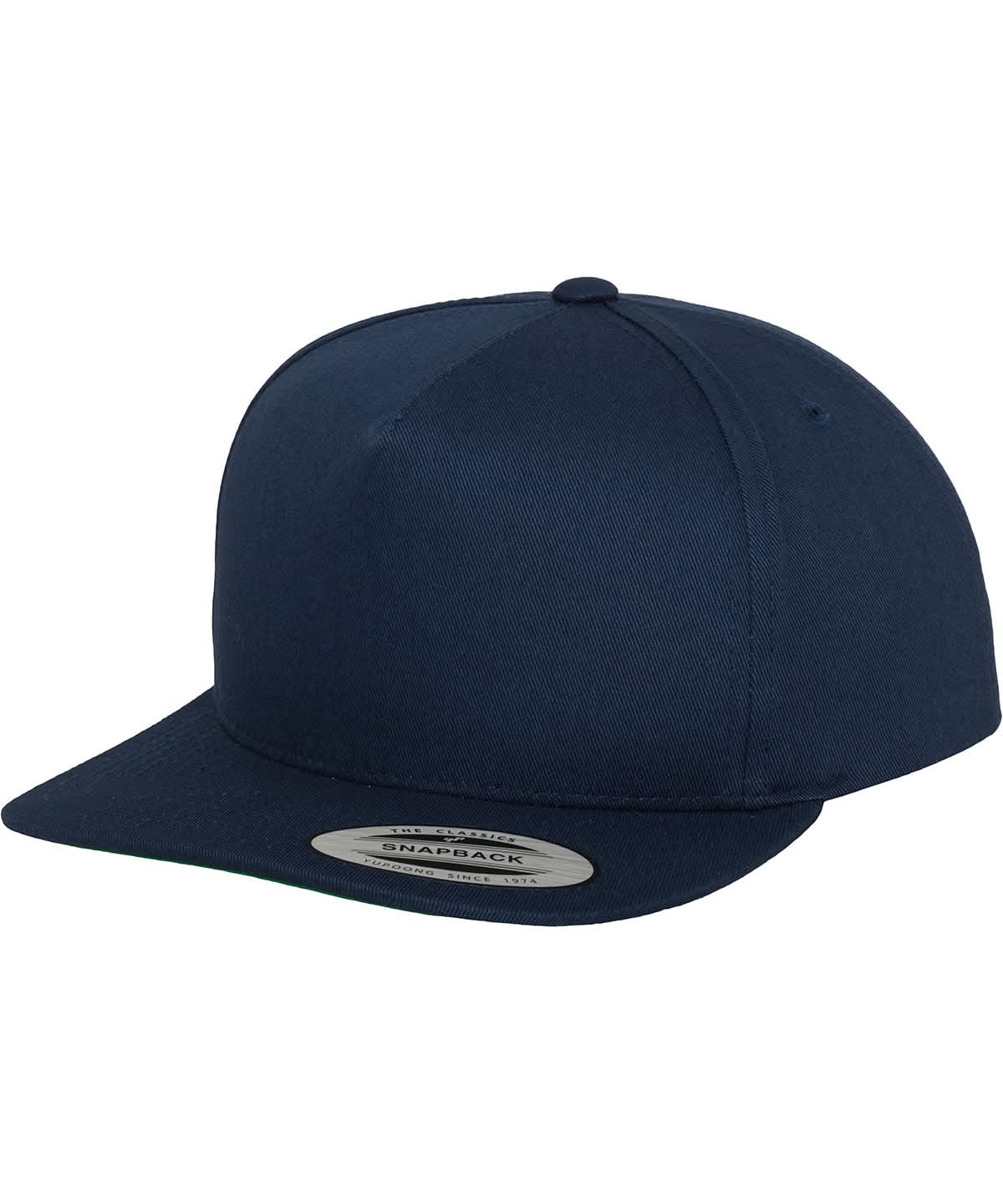 Flexfit By Yupoong Classic 5 Panel Snapback 6007 YP019 - Navy One Size - Customisable Caps