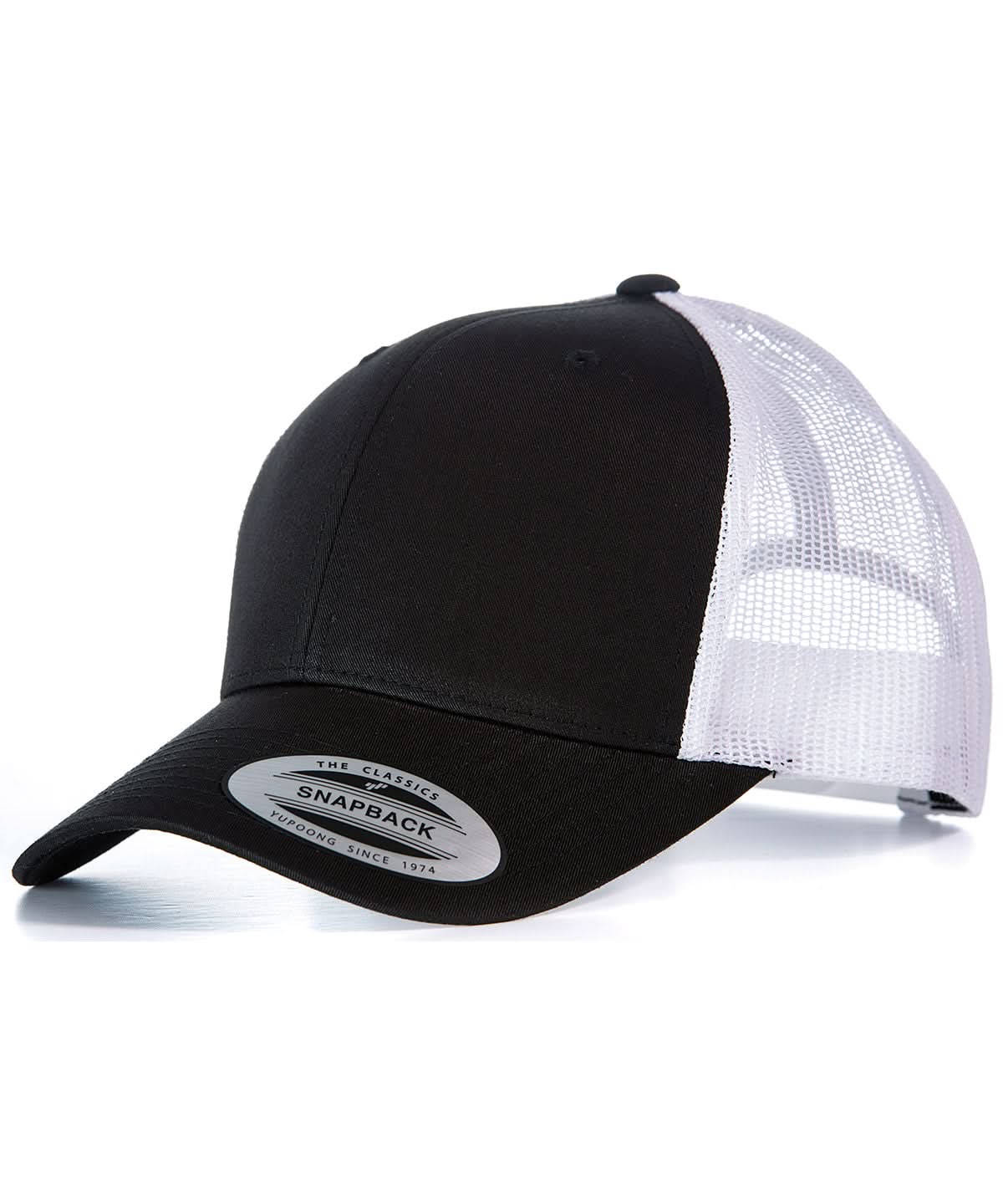 Flexfit By Yupoong Retro Trucker Cap 6606 YP023 - Black White One size - Customisable Caps
