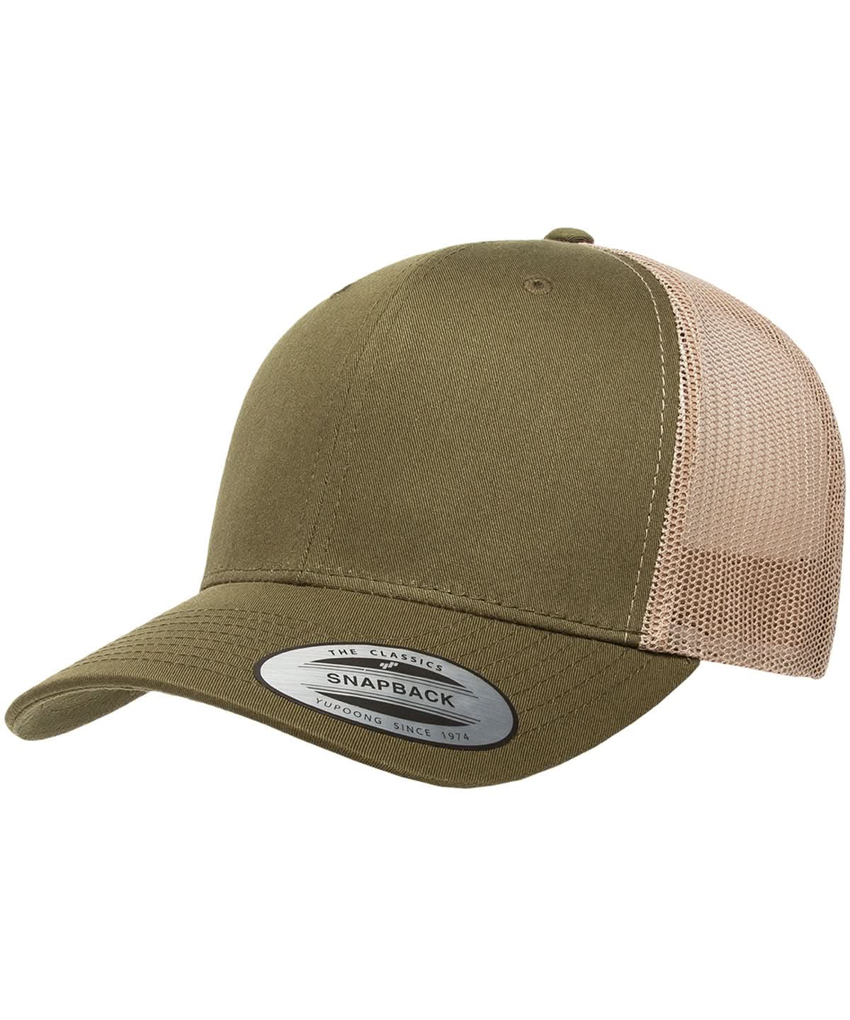 Flexfit By Yupoong Retro Trucker Cap 6606 YP023 - Moss Khaki One size - Customisable Caps