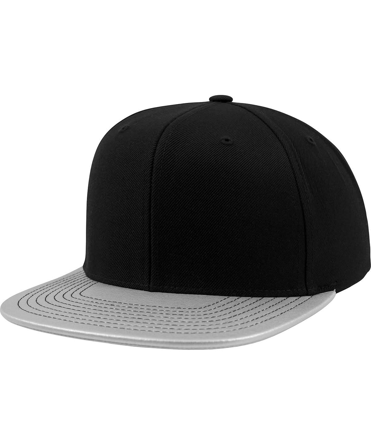 Flexfit By Yupoong Metallic Visor Snapback 6089Pu YP024 - Silver One size - Customisable Caps