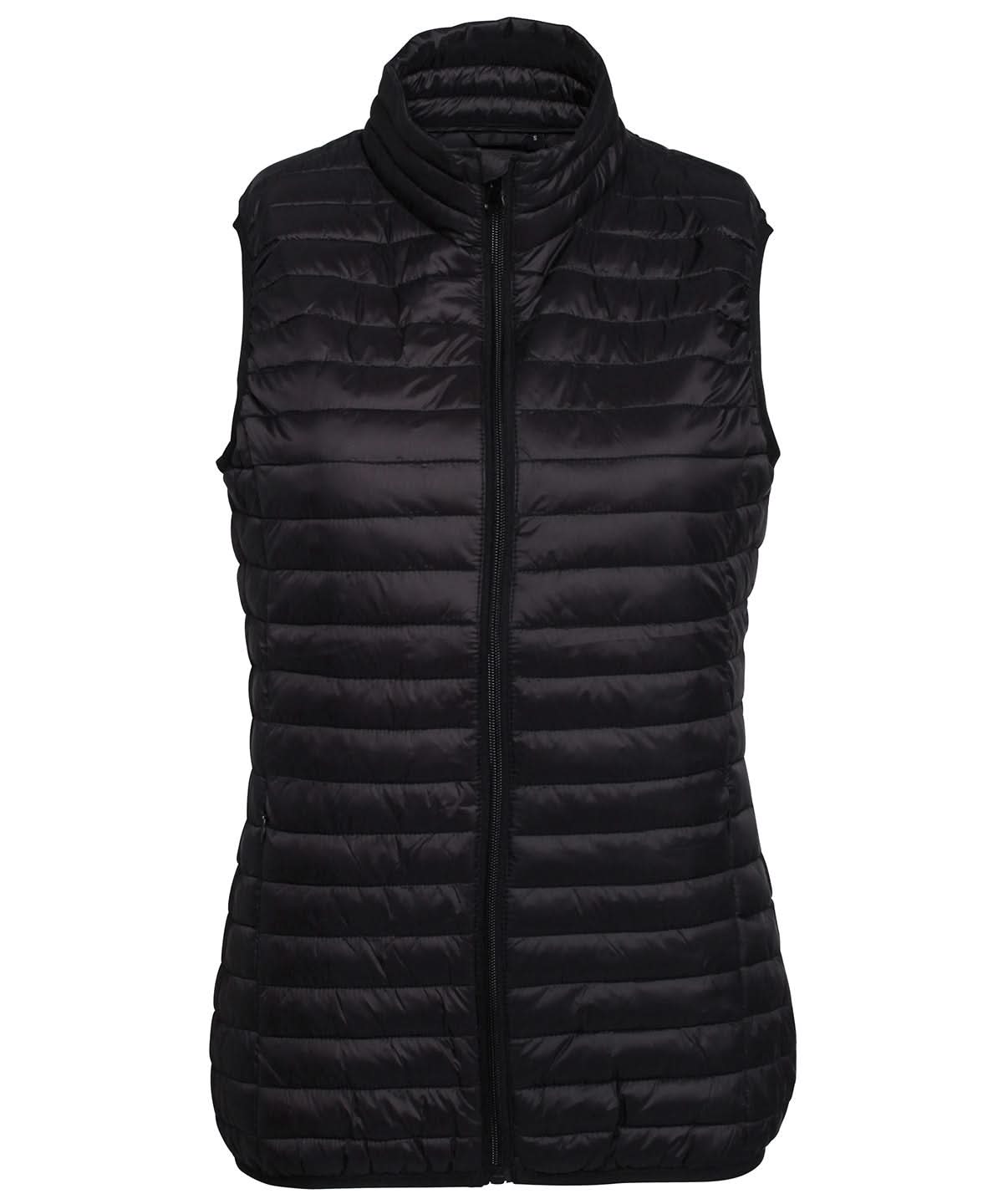 2786 Womens tribe fineline padded gilet TS19F - Black - Customisable Bodywarmer
