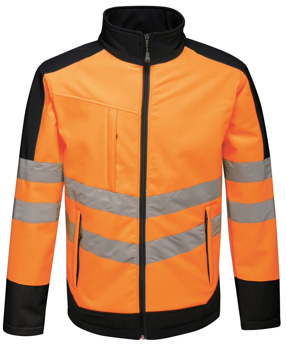 Regatta High Visibility High vis pro softshell RG382 - Orange Navy - Customisable Softshell Jacket