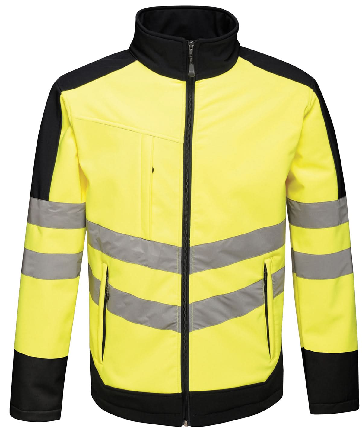 Regatta High Visibility High vis pro softshell RG382 - Yellow Navy - Customisable Softshell Jacket