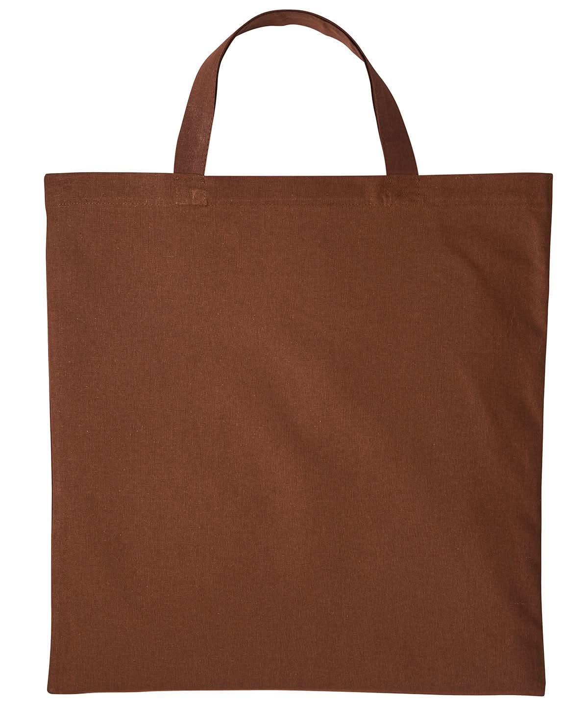 Nutshell Cotton shopper short handle RL110 - Dark Brown One size - Customisable Bags