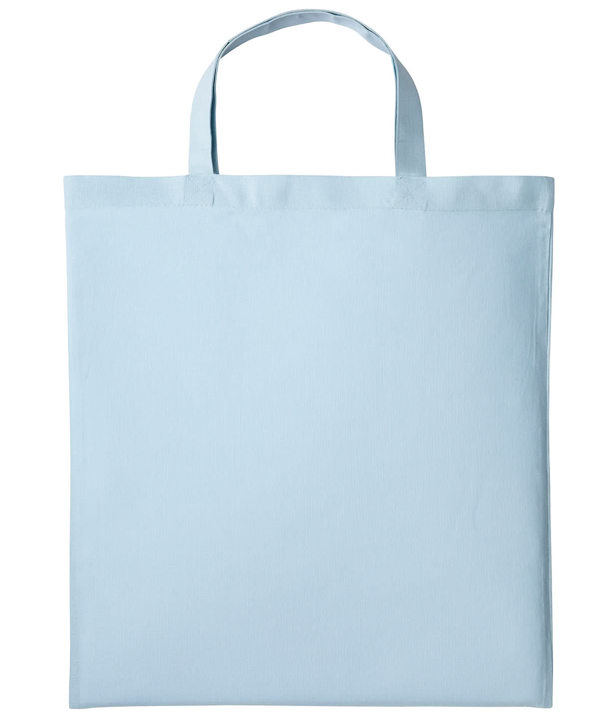 Nutshell Cotton shopper short handle RL110 - Pastel Blue One size - Customisable Bags