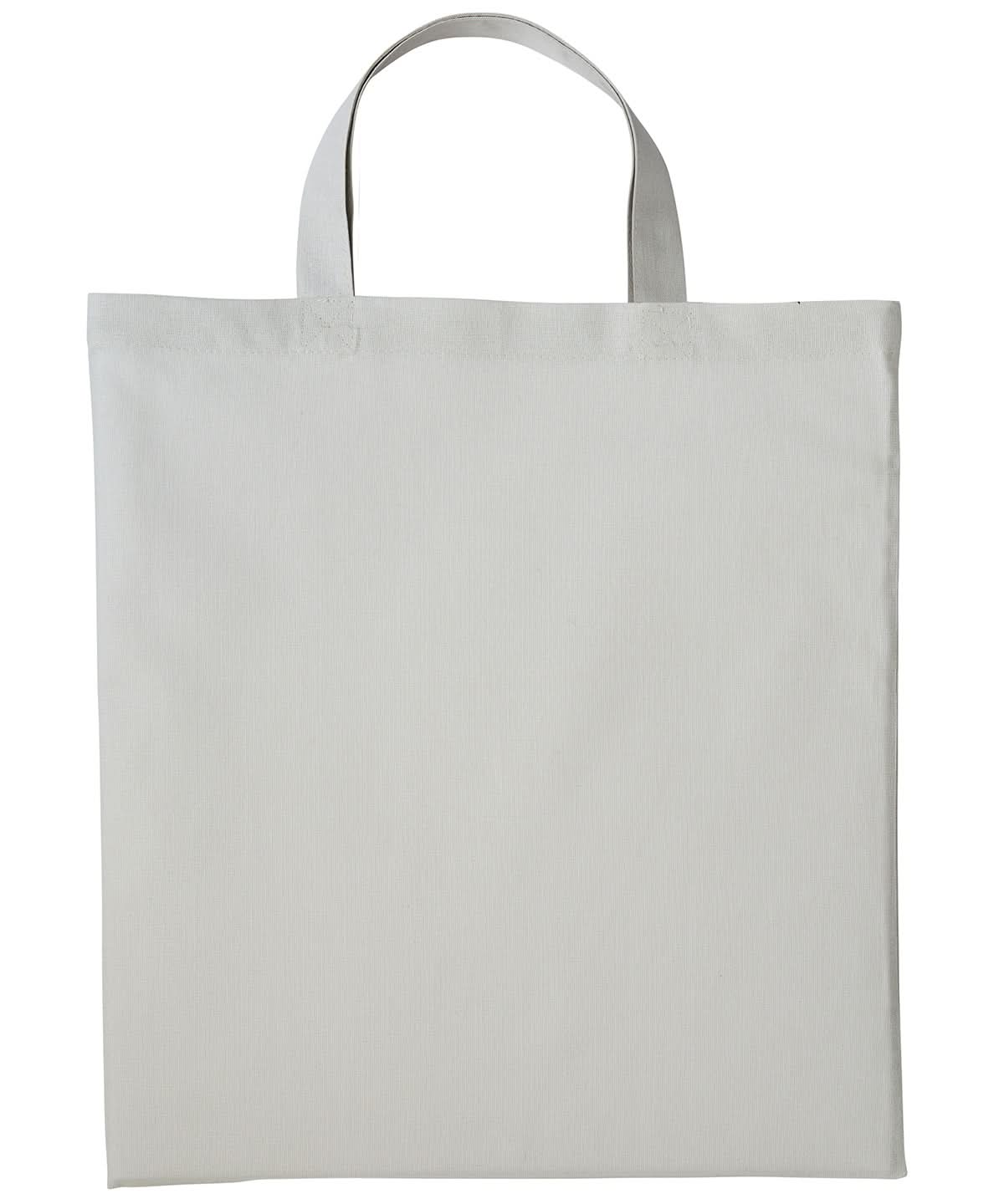 Nutshell Cotton shopper short handle RL110 - Pastel Grey One size - Customisable Bags