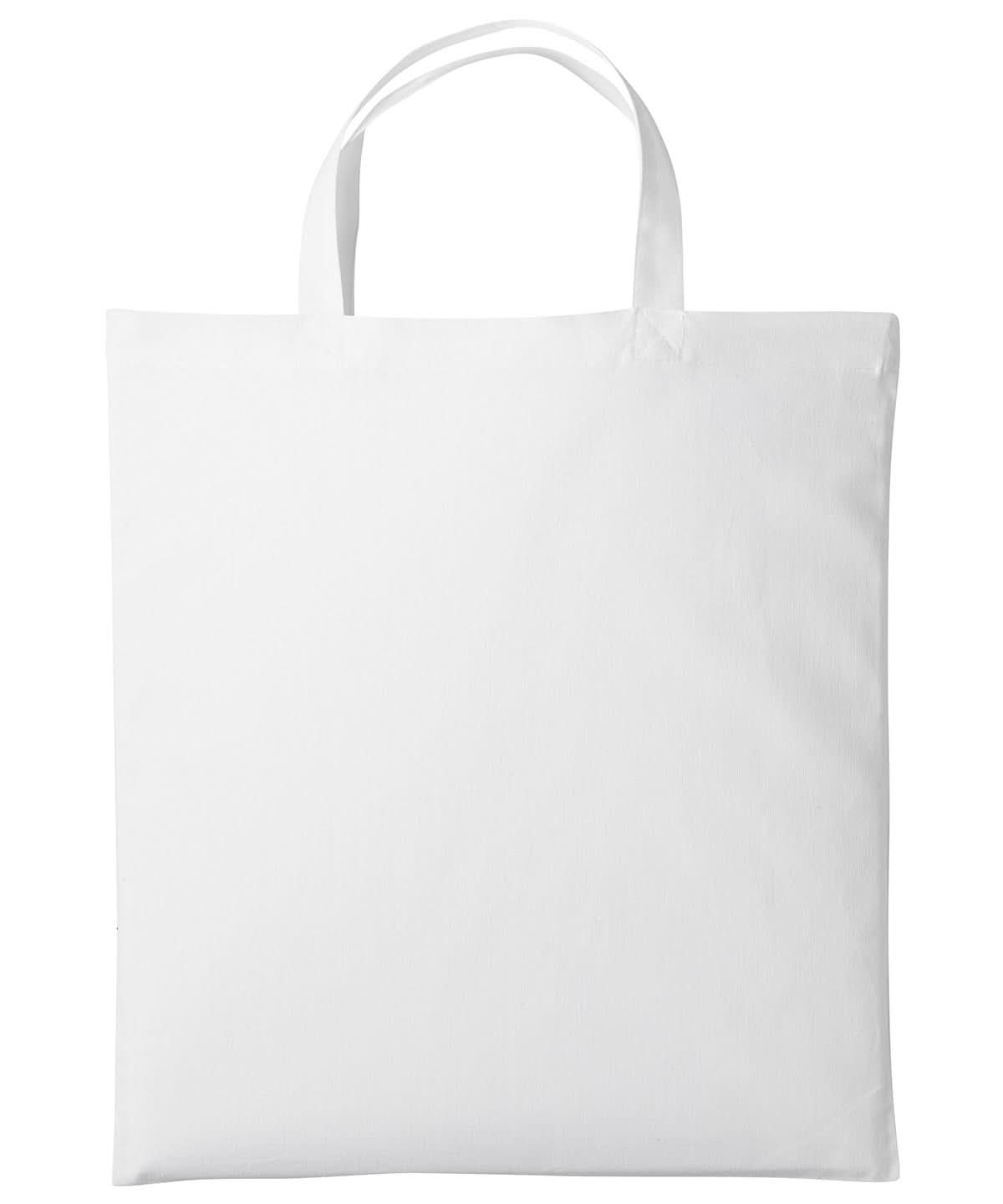 Nutshell Cotton shopper short handle RL110 - White One size - Customisable Bags