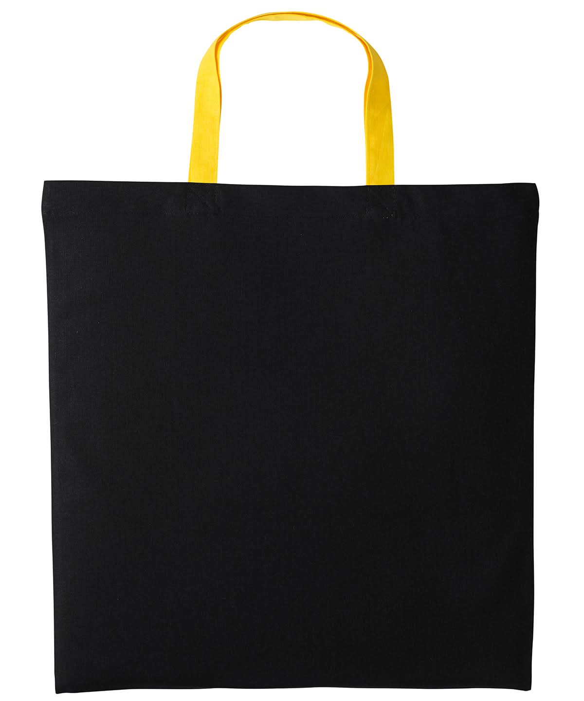 Nutshell Varsity cotton shopper short handle RL130 - Black Sunflower One size - Customisable Bags