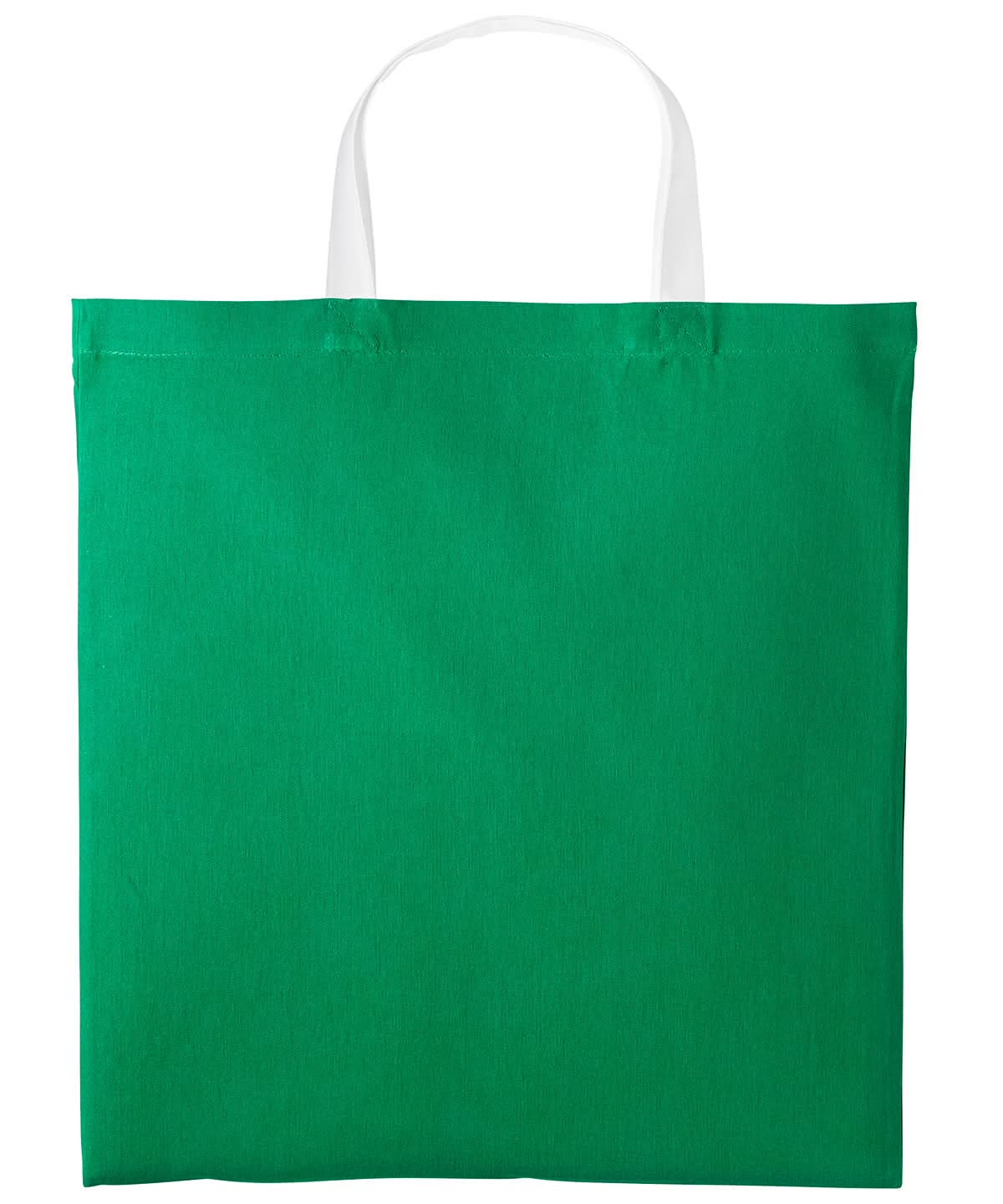 Nutshell Varsity cotton shopper short handle RL130 - Kelly Green White One size - Customisable Bags