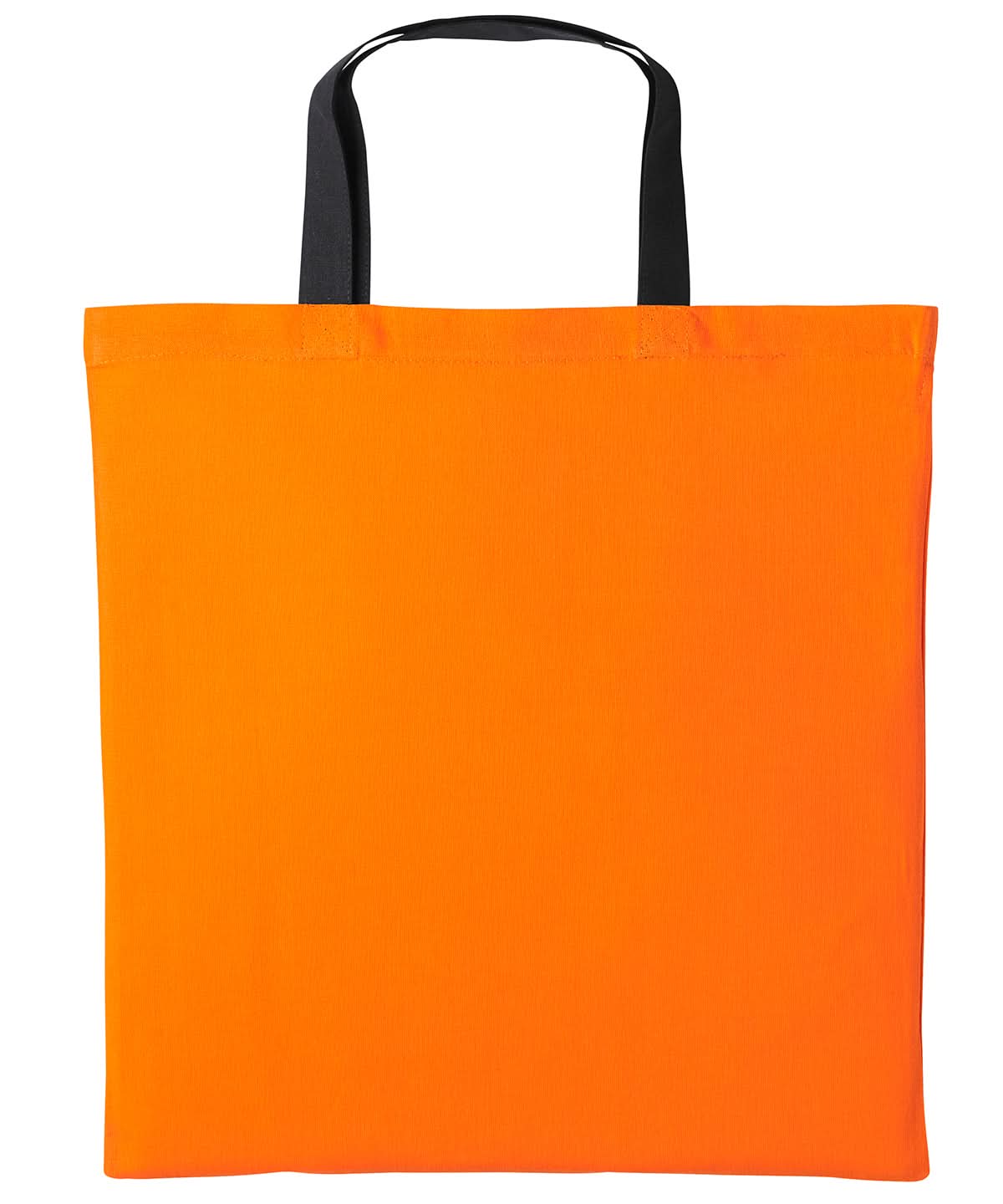 Nutshell Varsity cotton shopper short handle RL130 - Orange Black One size - Customisable Bags