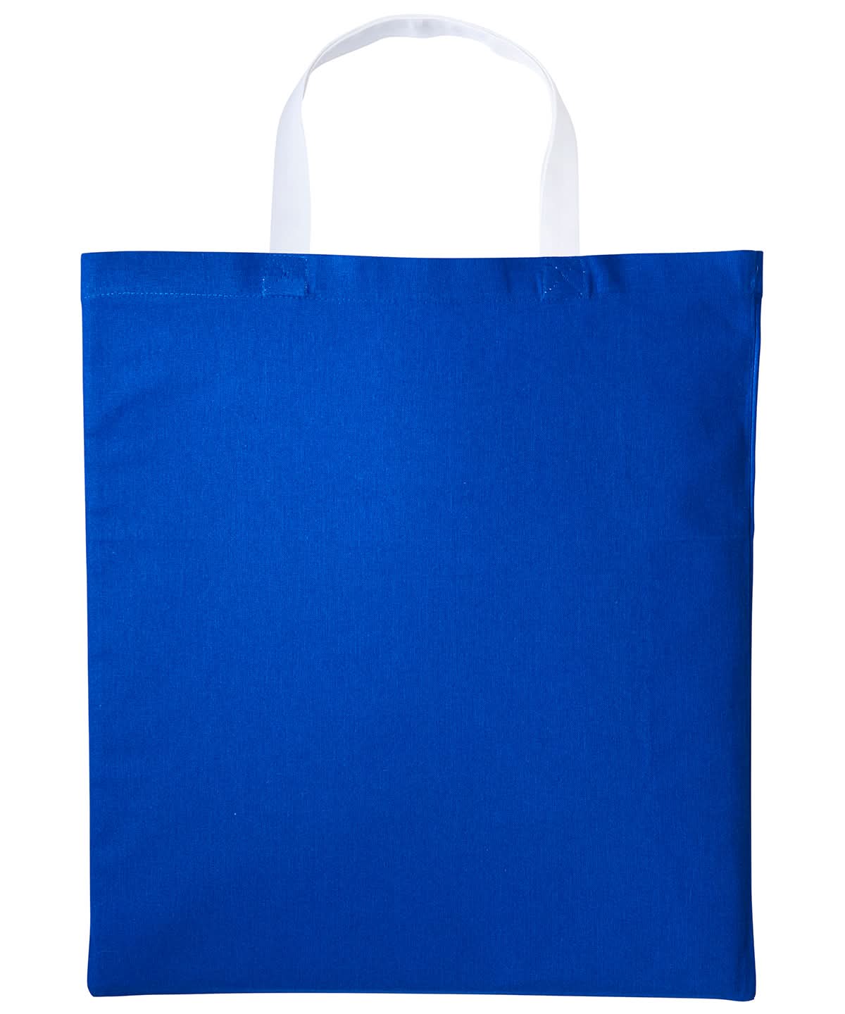 Nutshell Varsity cotton shopper short handle RL130 - Royal White One size - Customisable Bags