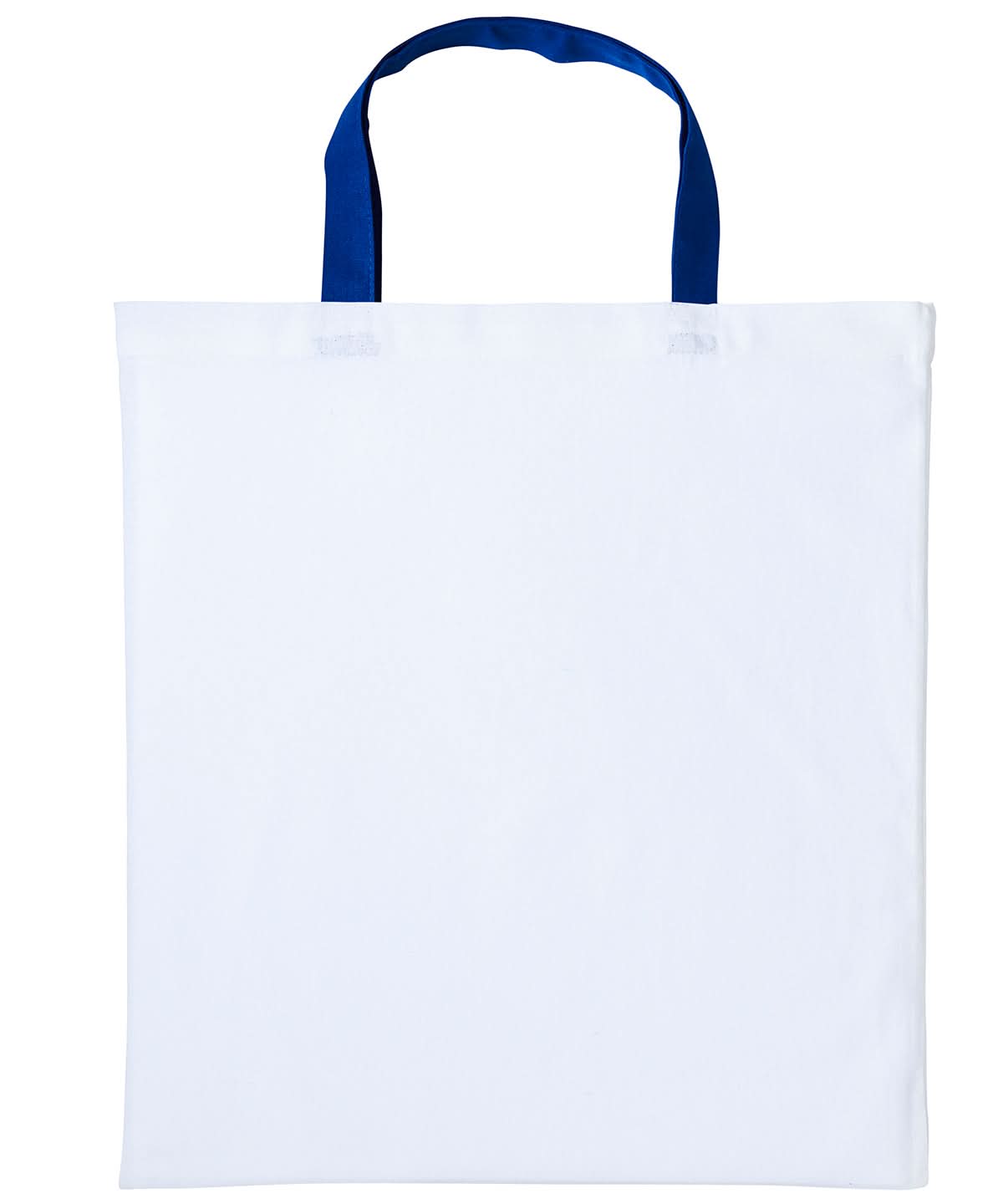 Nutshell Varsity cotton shopper short handle RL130 - White Royal One size - Customisable Bags