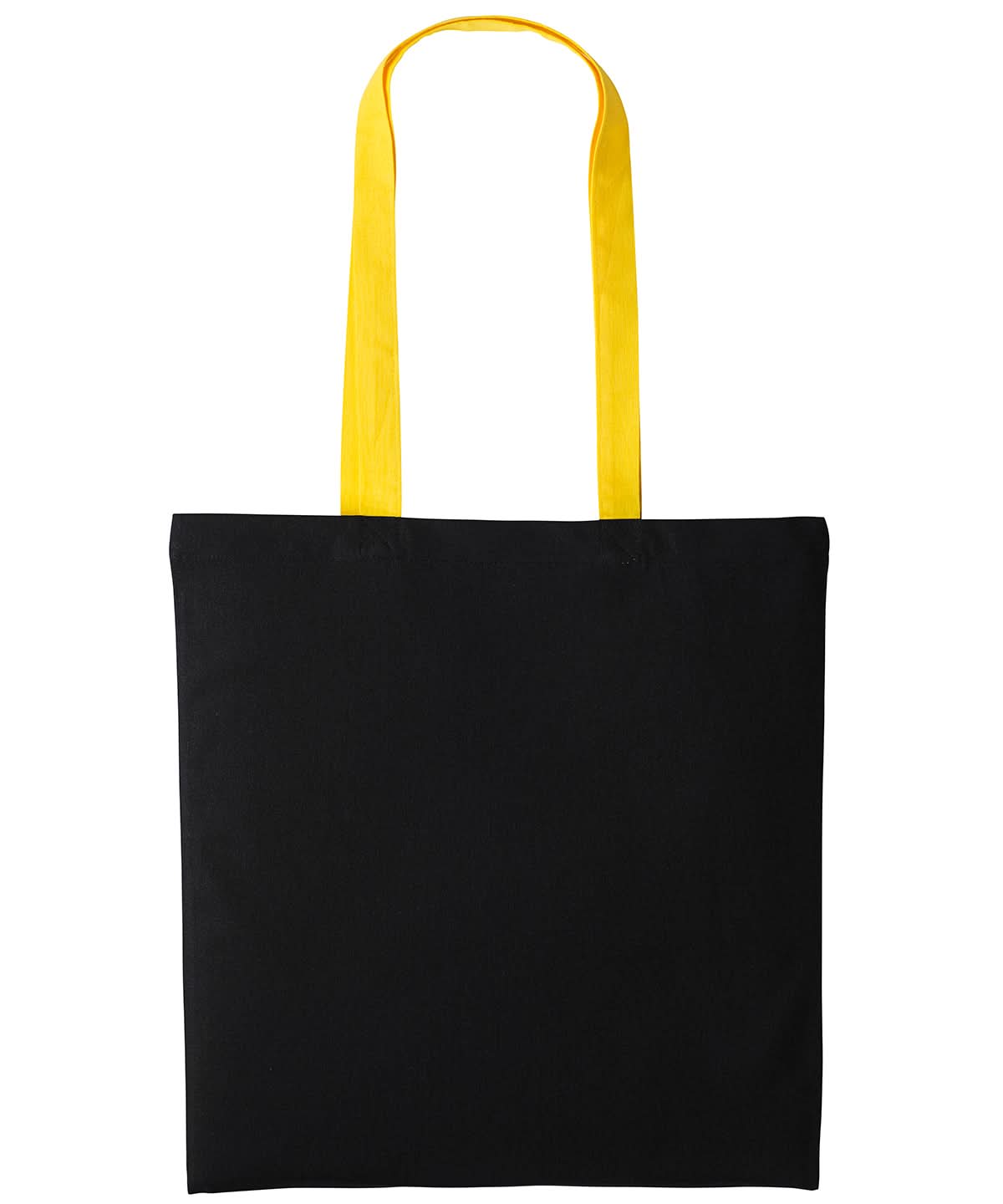 Nutshell Varsity cotton shopper long handle RL150 - Black Sunflower One size - Customisable Bags